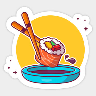 Sushi, Chopstick And Shoyu Sticker